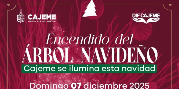 INVITA JAVIER LAMARQUE A FAMILIAS DE CAJEME AL ENCENDIDO DEL ÁRBOL NAVIDEÑO Y ESPECTÁCULO DE NAVIDAD 2025